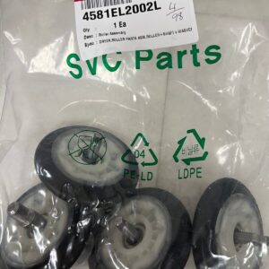 4581EL2002L LG Dryer Roller Assembly, 4 Pack