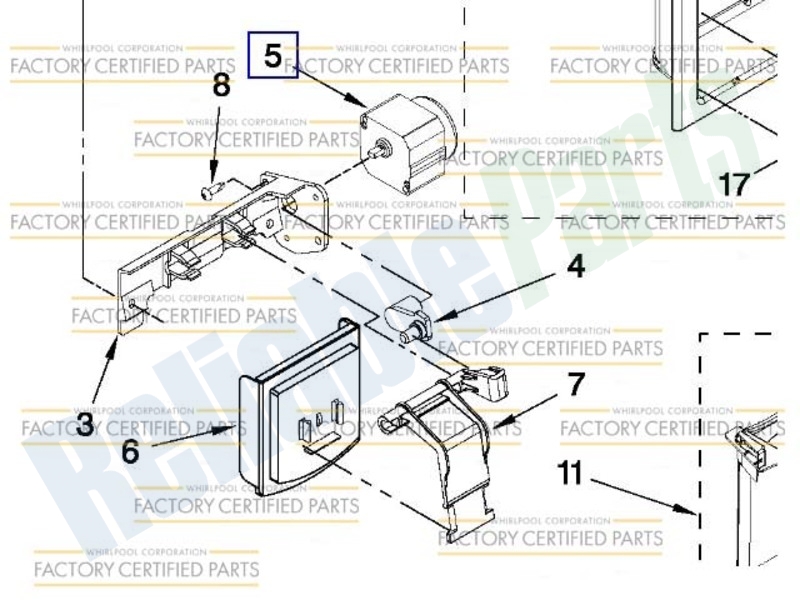 WPW10184813 Whirlpool Refrigerator Motor - Image 3