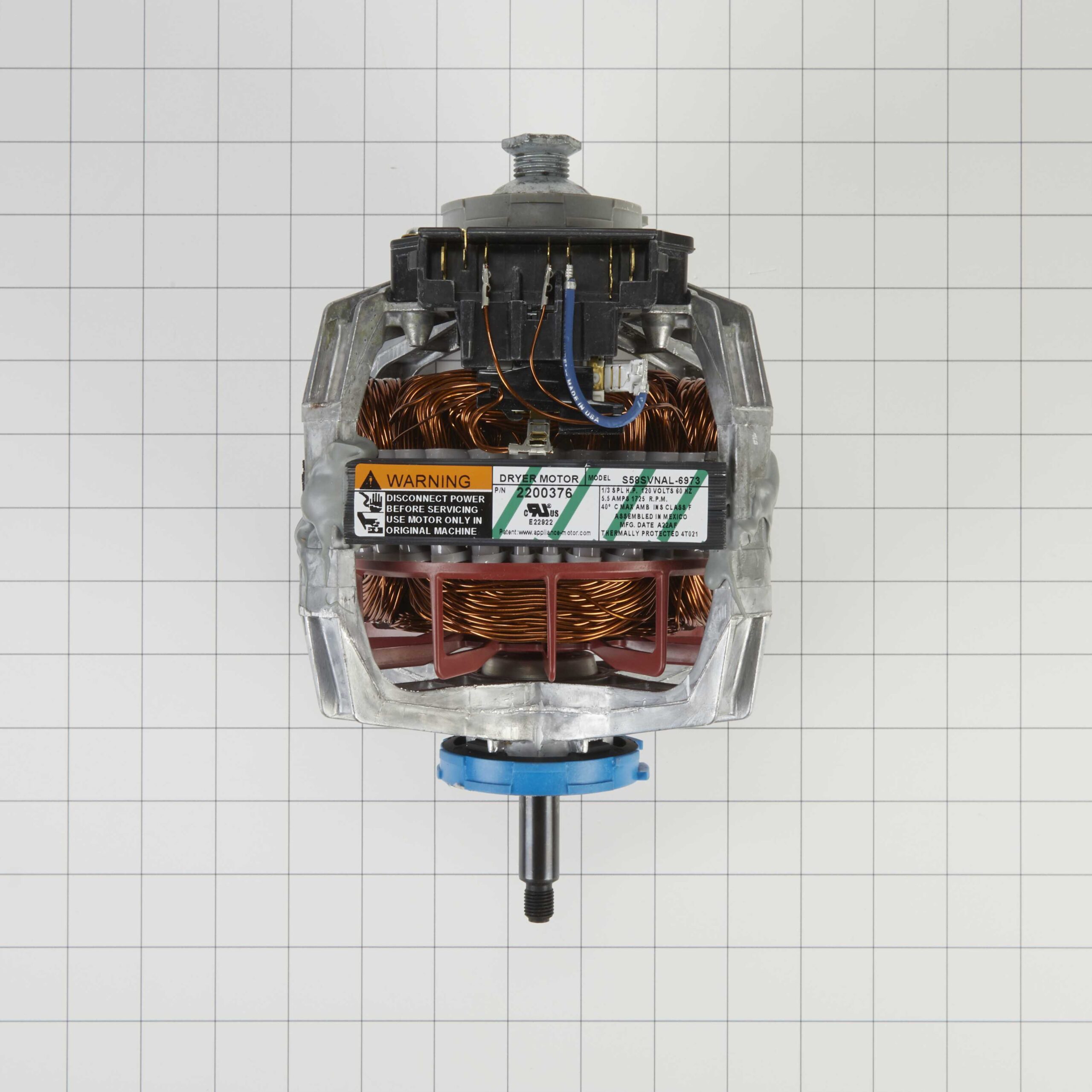 WP2200376 Whirlpool Dryer Drum Drive Motor Assembly - Image 2