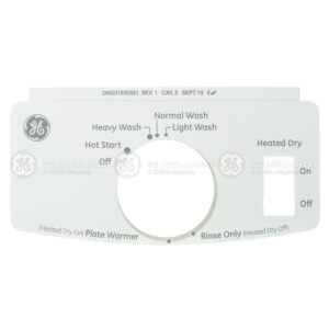WD34X24196 GE Dishwasher Graphics & Insert Assembly