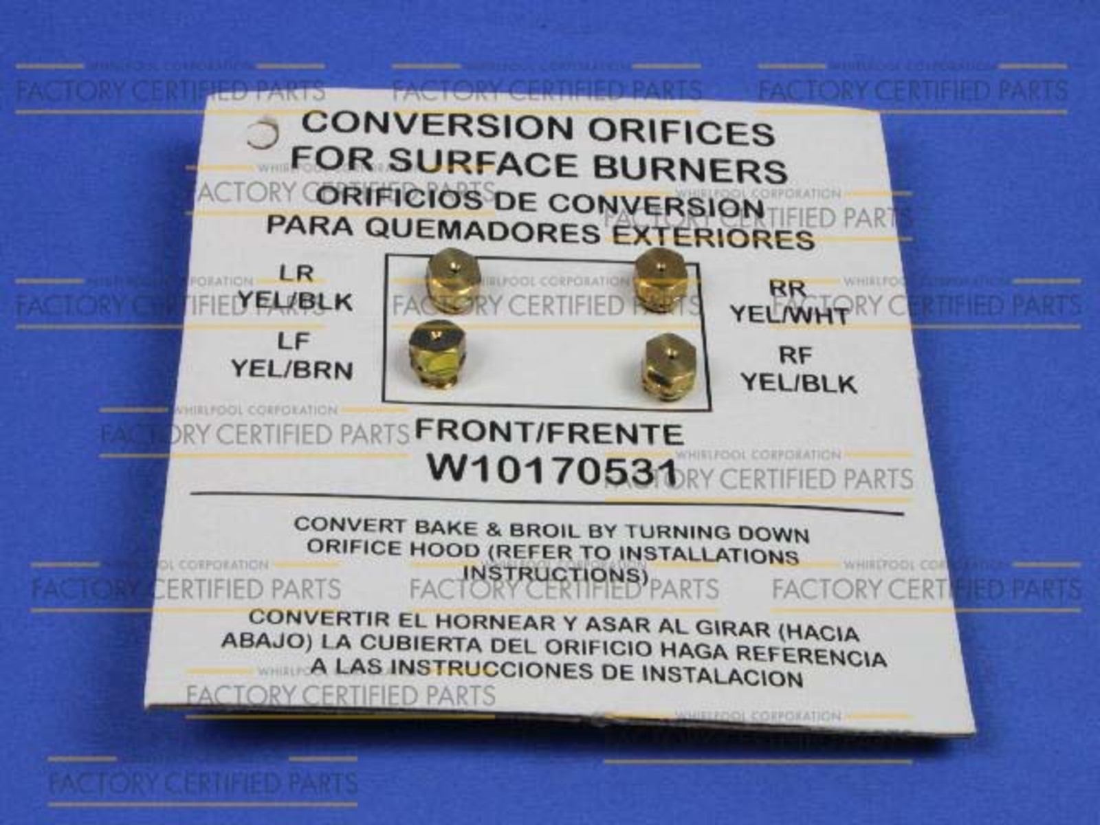 WPW10170531 Whirlpool Orifice Spud