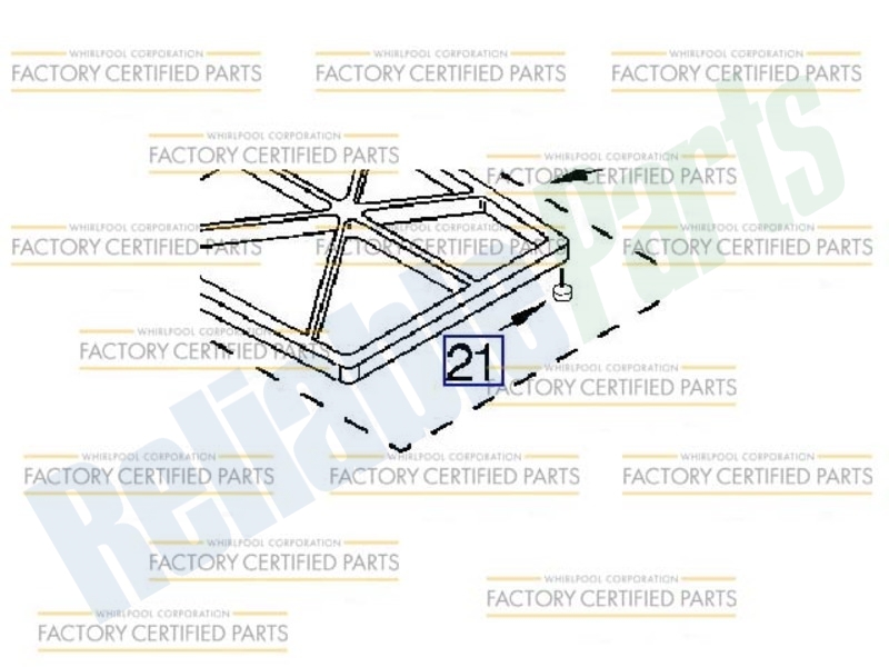 814465 Whirlpool Gas Stove Range Cooktop Burner Grate Pad Kit (4 Pack) - Image 3