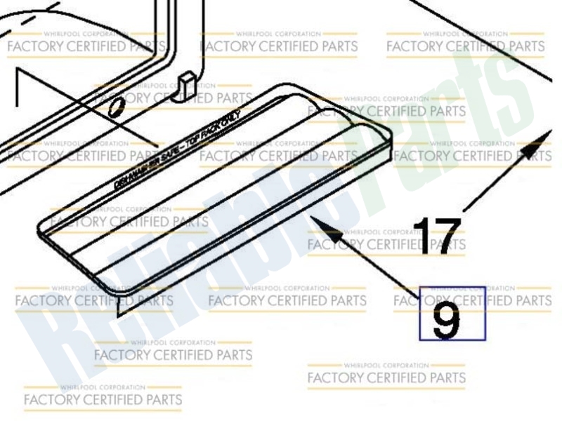 WP2206670B Whirlpool Dispenser Tray - Image 3