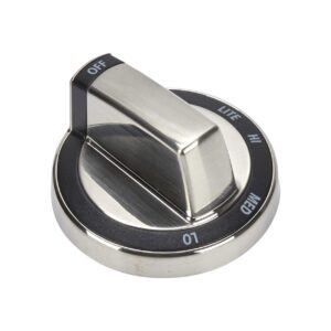 WPW10180180 Whirlpool Stainless Range Controller Knob