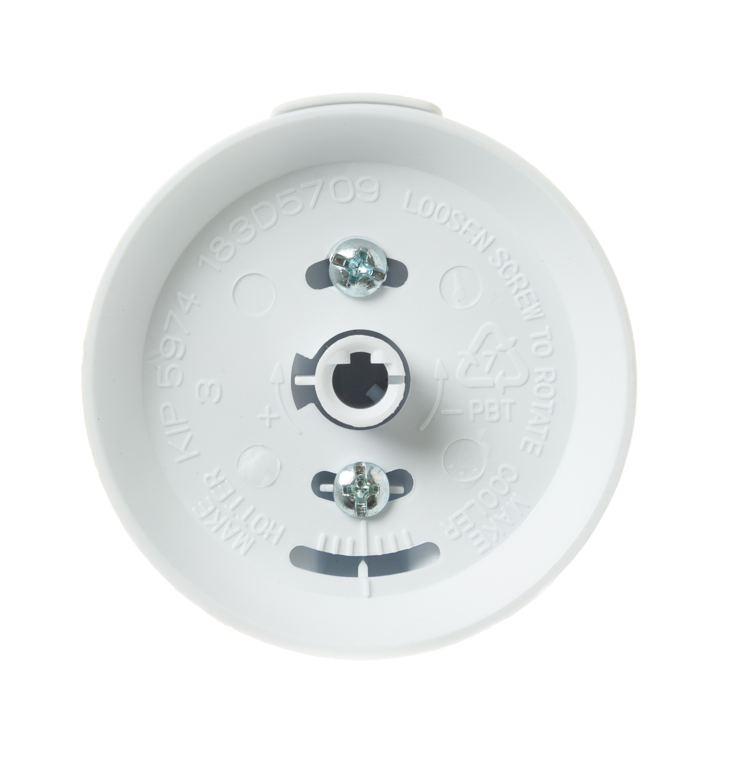 WB03X31448 GE White Thermostat Knob - Image 2