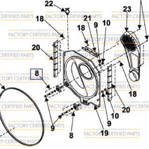 WPW10177428 Whirlpool Support Roller with Axle