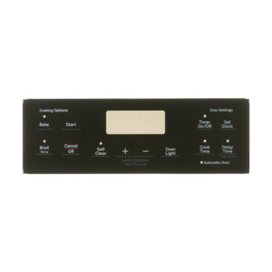 WB07X25197 GE Range Control Panel Black