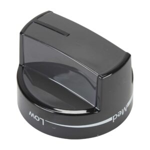 WPW10339442 Whirlpool Range Burner Control Knob Black