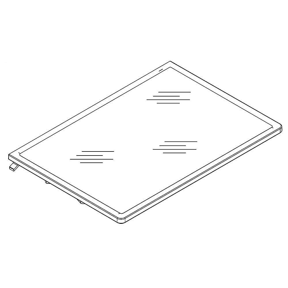 WPW10704017 Whirlpool Refrigerator Glass Shelf