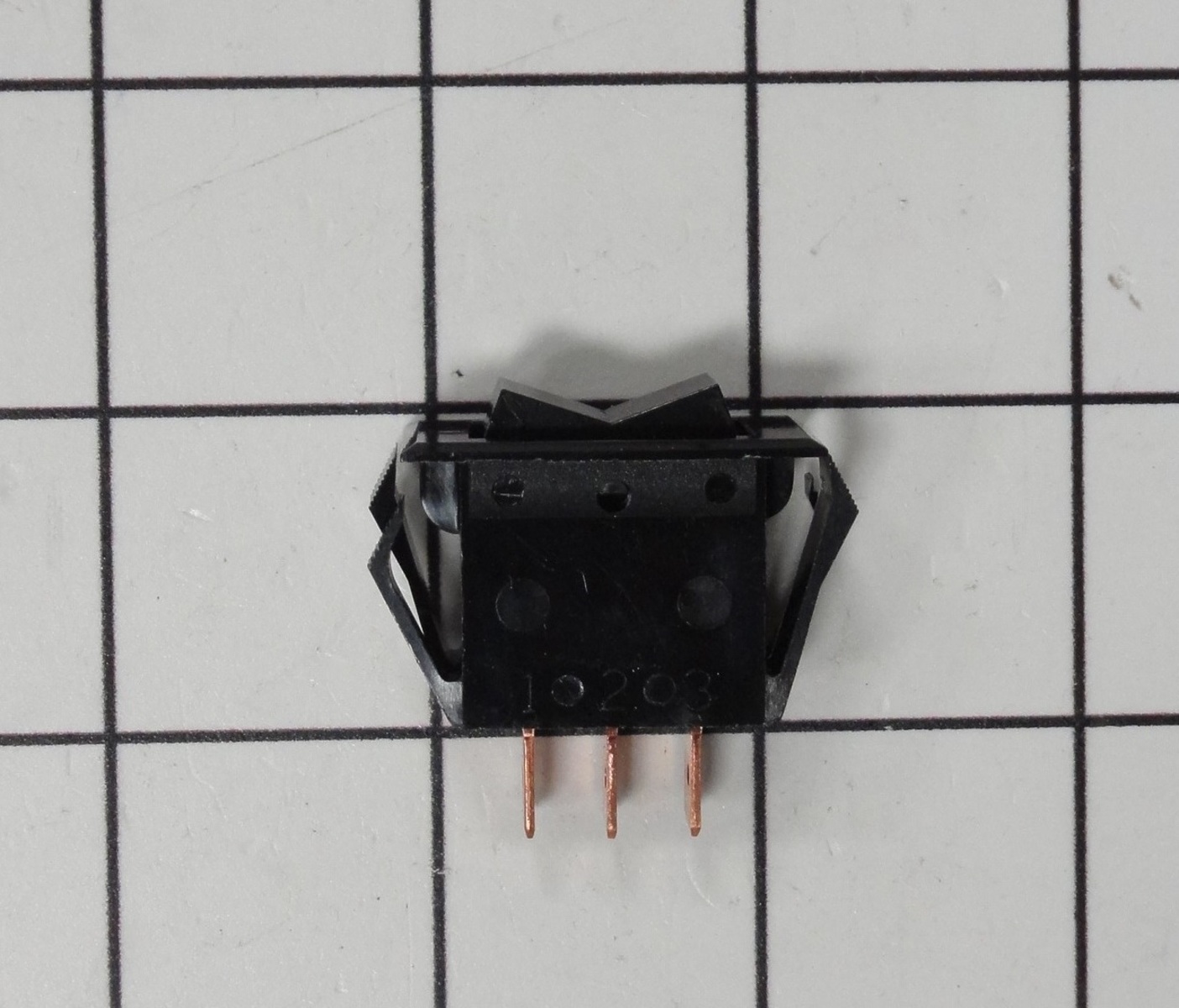 ES15905 Supco Rectangular Black Panel Rocker Switch