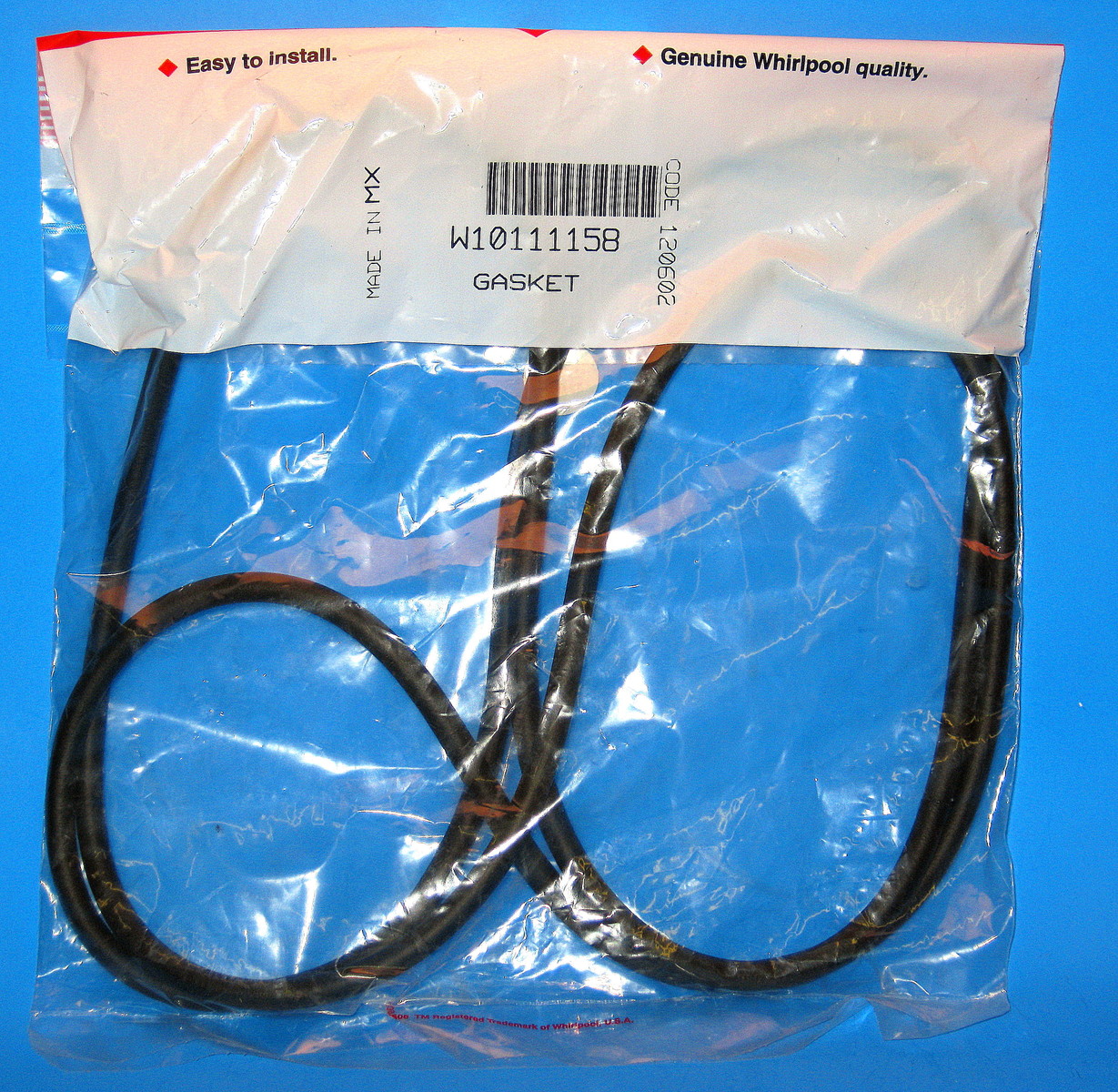 WPW10111158 Whirlpool Gasket