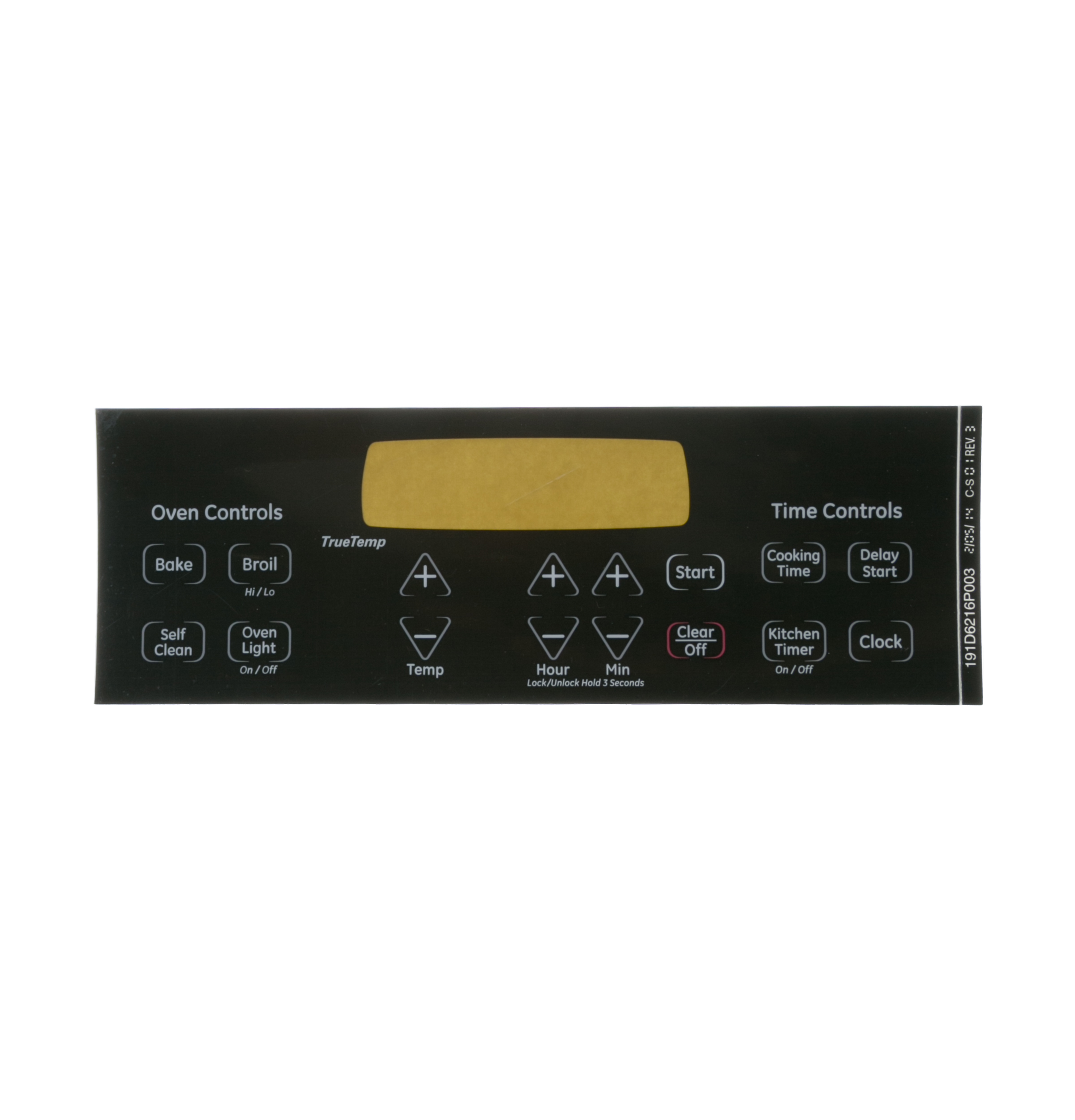 WB27T11229 GE Oven Faceplate