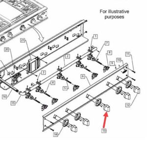 211172 Fisher & Paykel Knob Grill RDS/RGS/CS