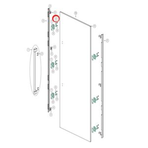 838201 Fisher & Paykel Bracket SLIDER DR SKIN