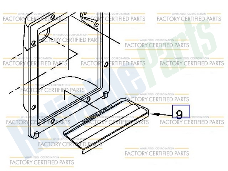 WP2206670B Whirlpool Dispenser Tray - Image 2